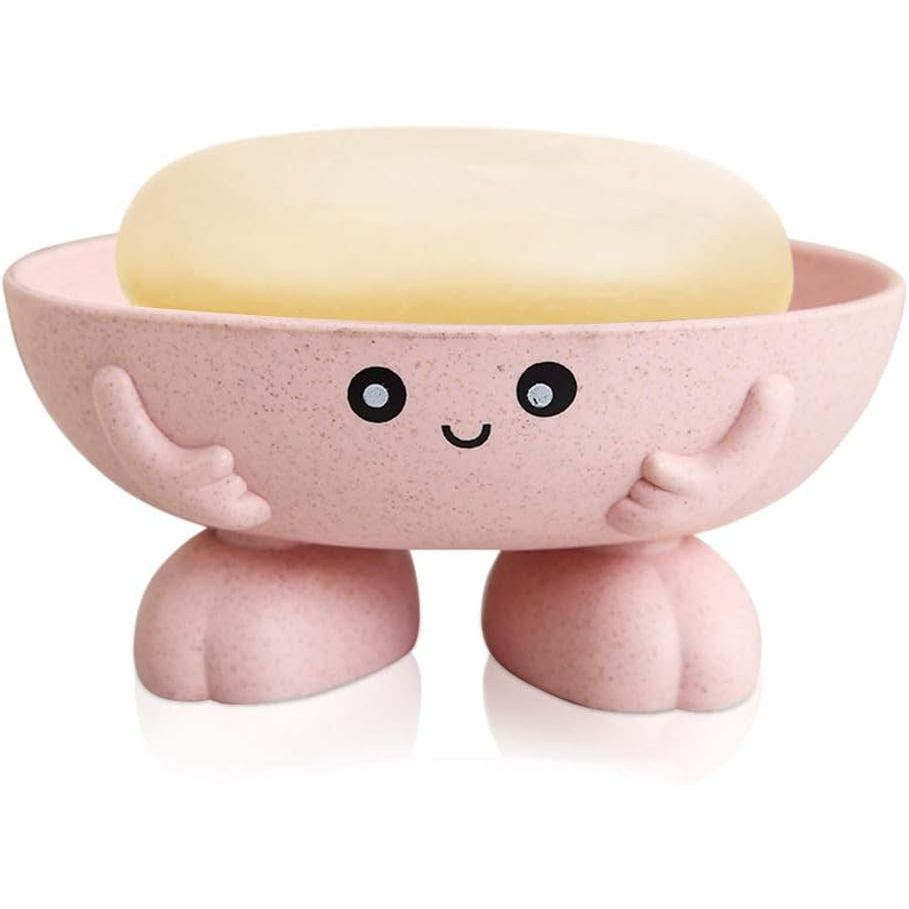Buy now Soap Holder, Cute Soap Dish for Kids Children, Creative Lovely Bar Soap Tray Counter for Shower Bathroom Kitchen Countertop - Pink at indiglob india