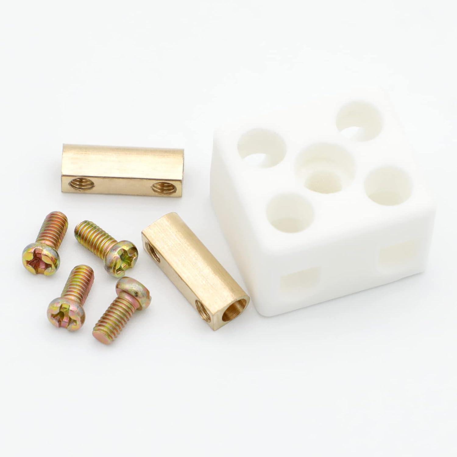 Buy now 2 Way Ceramics Terminal Blocks,25A 380V High Temp Porcelain Ceramic Connectors for Electric Wire Cable 5Pcs by GUBCUB at indiglob india