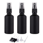2oz Amber Glass Spray Bottles for Essential Oils, Set of 3 | Small, Travel, Mini, Empty, Fine Mist, for Facial, Cosmetic, Perfume, Hair Care, Room, Refillable, Leakproof, UV protection
