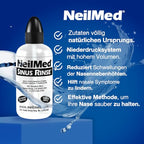 Buy now NeilMed Sinus Rinse Starter Kit with 5 Premixed Saline Packets - Large Volume Low Pressure Saline Nasal Irrigation & moisturizing Complete System at indiglob india
