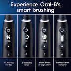 Buy now Oral-B iO Deep Clean + Protect Rechargeable Electric Toothbrush, Black, iO Series 7, 2 Replacement Brush Heads, Charging Travel Case at indiglob india