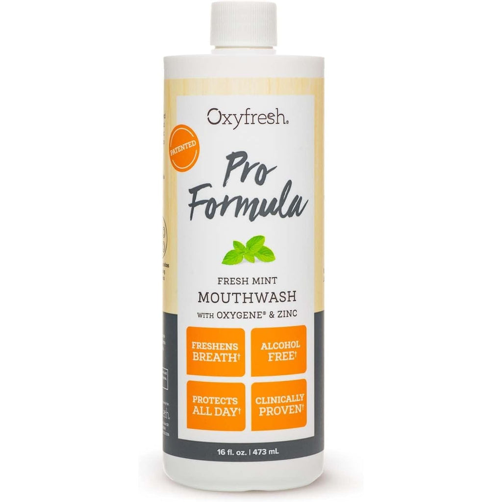 Buy now Oxyfresh Premium Pro Formula Fresh Mint Mouthwash â€“ Patented Zinc Mouthrinse for All Day Fresh Breath & Healthy Gums â€“ Refreshing & Alcohol Free Mouthwash | 16oz at indiglob india
