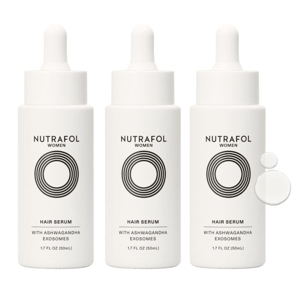 Nutrafol Women's Hair Serum, Supports Visibly Thicker and Stronger Hair, Vegan, Lightweight and Fast-Absorbing.