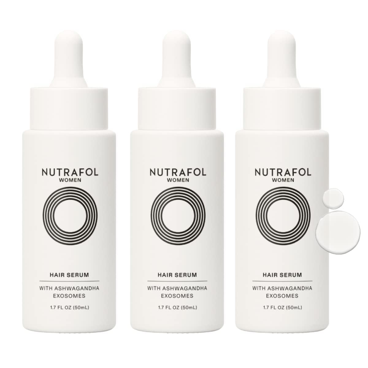 Nutrafol Women's Hair Serum, Supports Visibly Thicker and Stronger Hair, Vegan, Lightweight and Fast-Absorbing.