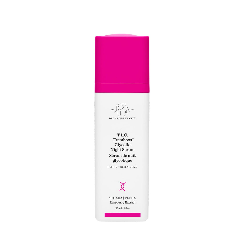 Buy now Drunk Elephant T.L.C. Framboos Glycolic Serum - Exfoliating AHA Serum - Clean Clinical Skincare - Cruelty-Free - Dermatologist-Tested - Free of Essential Oils, Silicones, and Fragrance at indiglob india