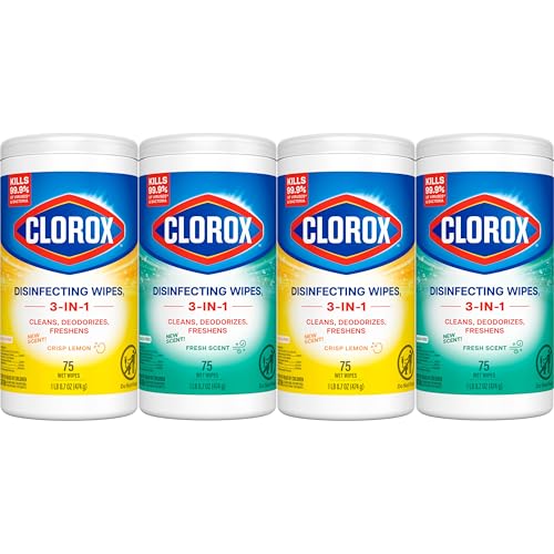 Buy now Clorox Disinfecting Cleaning Wipes Variety Pack, 75 Count Each, Pack of 4 (Package May Vary) at indiglob india