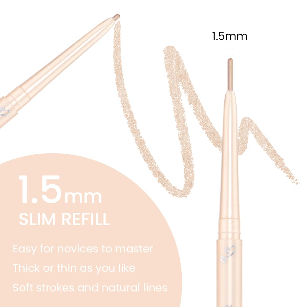 Kaely 2Pcs Gel Eyeliner Pencil set featuring a slim 1.5mm refill for easy application. Verified by CuratCart for quality.