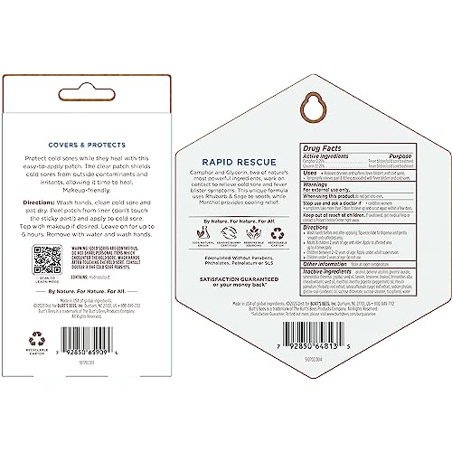 Buy now Burt's Bees Cold Sore Treatment Bundle with Burtâ€™s Bees Healing Patches and Burtâ€™s Bees Cold Sore Treatment with Rhubarb and Sage, Protects, Heals and Relieves Symptoms at indiglob india