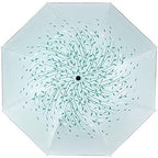 Buy now Green Tree Leaf Folding Travel Sun Umbrella Sunblock UV Protection UPF 50+ Rain Resistant Compact Size Parasol Fold into Purse at indiglob india