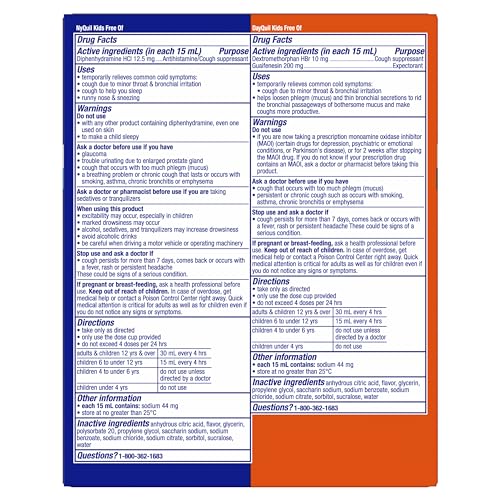 Buy now VICKS Kids DayQuil & NyQuil Cold & Cough Relief Liquid Co-Pack, Free of Artificial Dyes & Sugar, Multi-Symptom Relief of Cough, Sneezing, Runny Nose, Mucus, and Chest Congestion, for Ages 6+, 2x6oz at indiglob india
