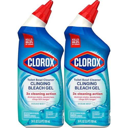 Buy now Clorox Toilet Bowl Cleaner Heavy Duty Stain and Ring Remover, Arctic Clean, 24 Fl Oz., Pack of 2 at indiglob india