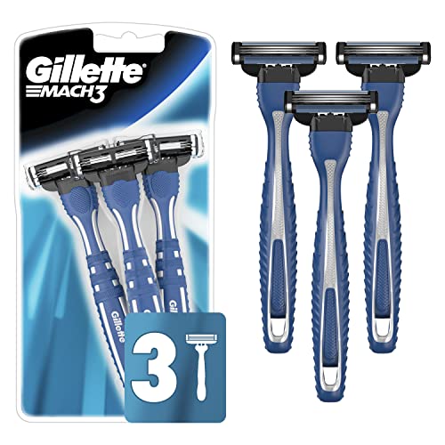 Buy now Gillette Mach3 Men's Disposable Razors, 3 Count at indiglob india