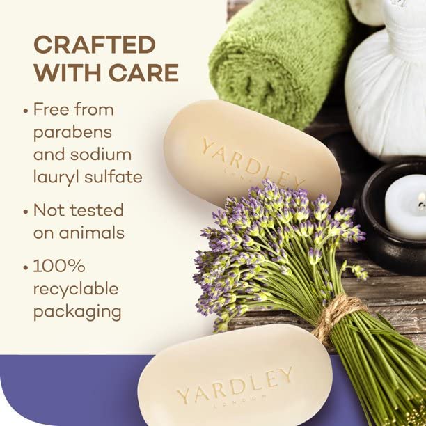 Buy now Yardley London English Lavender with Essential Oils Soap Bar, 4.25 oz Bar (Pack of 10) at indiglob india