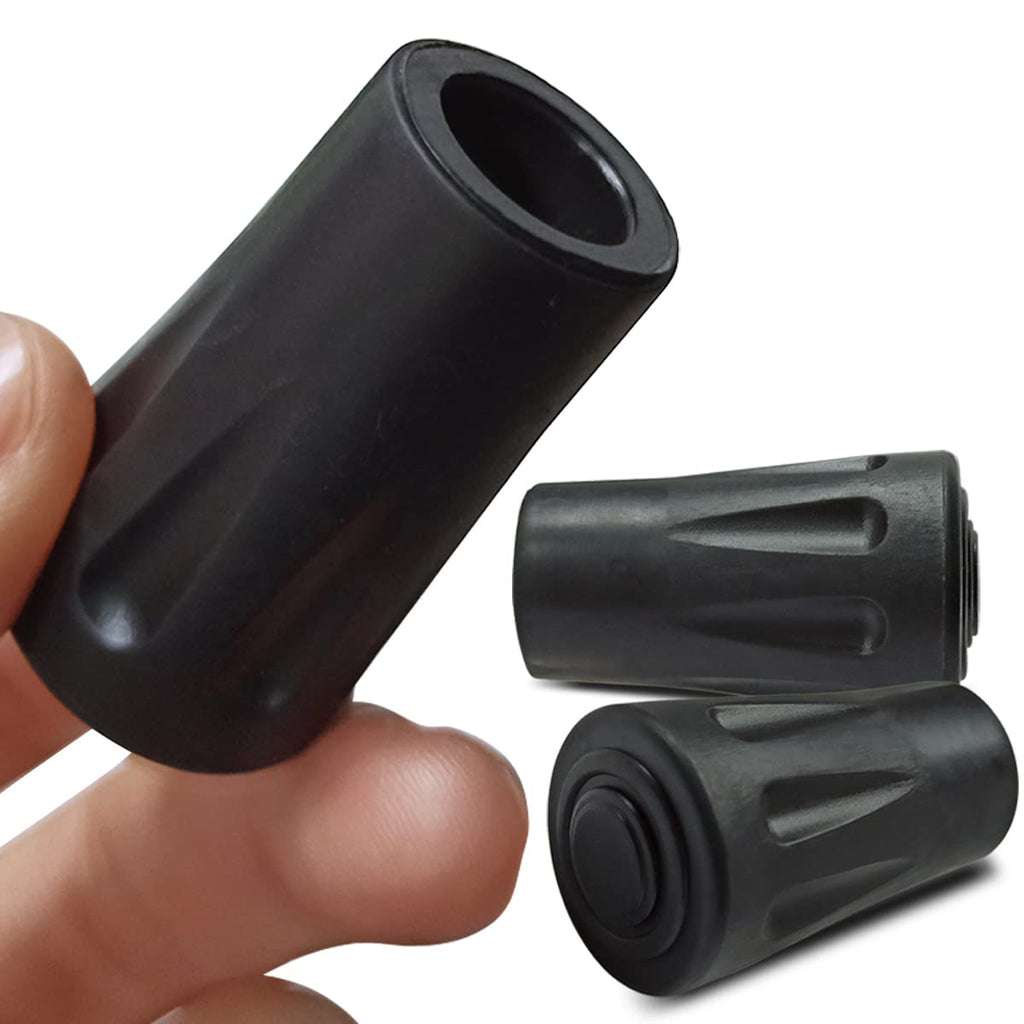 8Pcs Trekking Pole Tips Replacement Protectors, Rubber Feet for Hiking Pole Tips Rubber Tips for Walking Sticks Tips Accessories, Fits Most Standard Walking Sticks Shock Absorbing(11mm Hole Diameter)