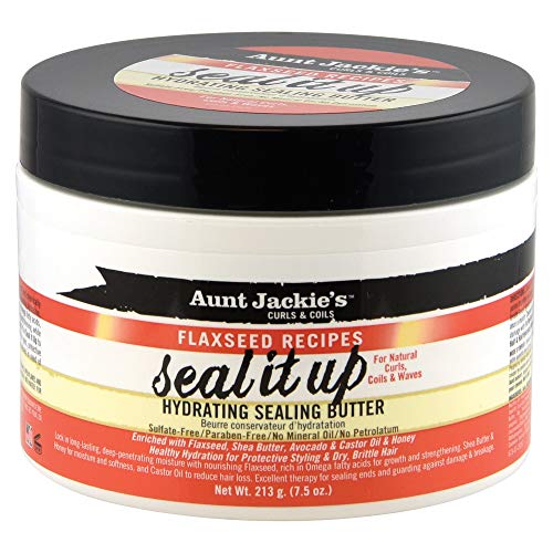 Buy now Aunt Jackie's Flaxseed Recipes Seal It Up, Hydrating Sealing Butter, Helps Prevent and Repair Damaged Hair, Jar, 7.5 Oz at indiglob india