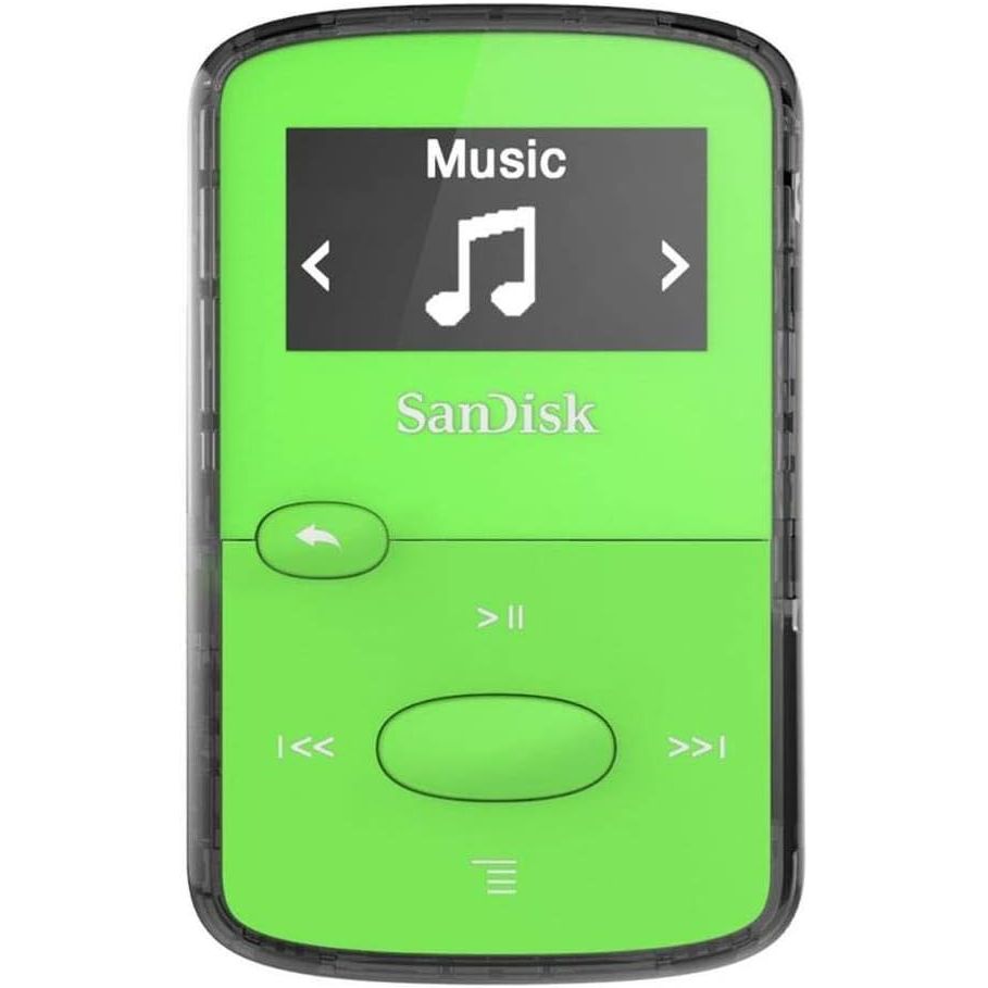 Buy now SanDisk 8GB Clip Jam MP3 Player, Green - microSD card slot and FM Radio - SDMX26-008G-G46G Default at indiglob india