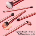 Buy now e.l.f. Flawless Face Kit, 6-Piece Brush Collection, Brushes For Face, Eyes & Brows, Vegan & Cruelty-Free at indiglob india