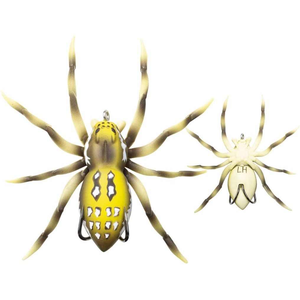 Buy now LUNKERHUNT Phantom Spider Lure for Bass Fishing (2.5 Inch) | Topwater Spider Fishing Lure with Natural Walking Action | Soft Hollow Body Weedless Hooks for Trout and Pike Six Spot at indiglob india