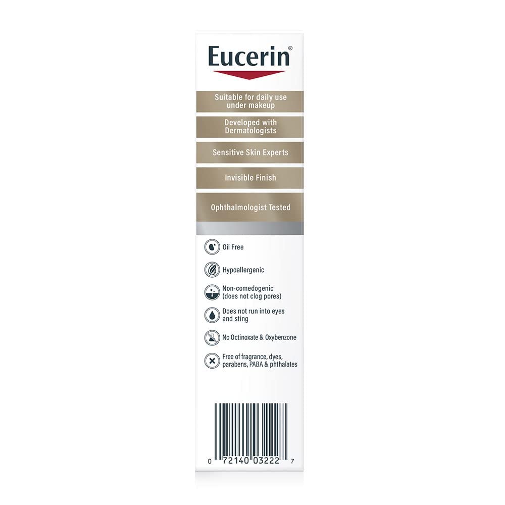 Eucerin Sun Age Defense Face Sunscreen Lotion SPF 50, 2.5 FL OZ | Face Sunscreen SPF 50 with Hyaluronic Acid for Age Defense, Invisible Finish, Hypoallergenic, Non-Comedogenic, Fragrance Free