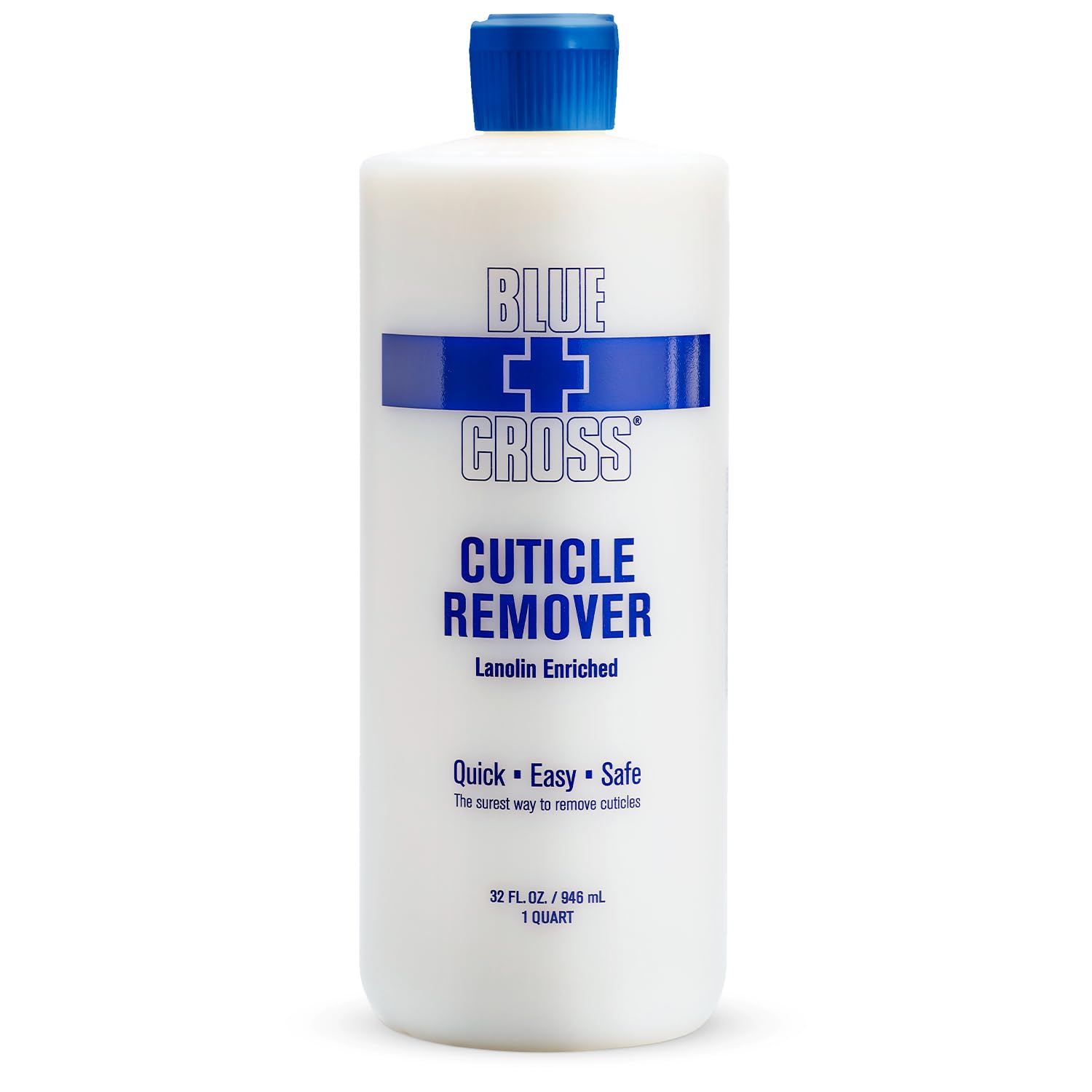 Blue Cross Cuticle Remover & Softener with Lanolin for Nails, 6 oz | Hydrating Treatment for Dry Cuticles & Hangnails, Milk Beauty, 100 Acetone Manicurist Nail Acetone, Soaking Nail Protein Bond