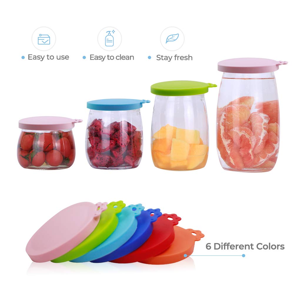 Yobbai 6 packs Pet Food Can Lids, Food Safe BPA-Free & Dishwasher Safe, Can Covers Most Standard Size Dog and Cat Can Tops