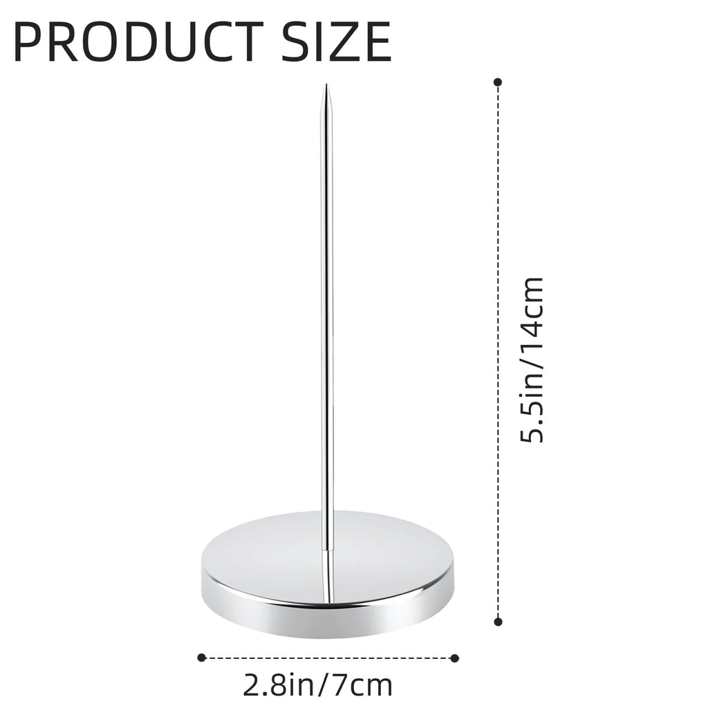 2 PCS Stainless Steel Receipt Holder Spike, 5.5" Bill Fork Check Spindle