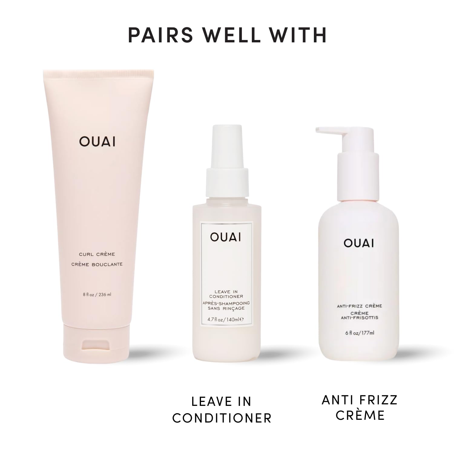 OUAI Curl Defining Cream - Hydrating Curl Cream (8 Oz) | With Chia & Linseed Oil, Enhances Definition, Hydration & Shine, Tames Frizz, Silicone-Free, Curly Hair Products