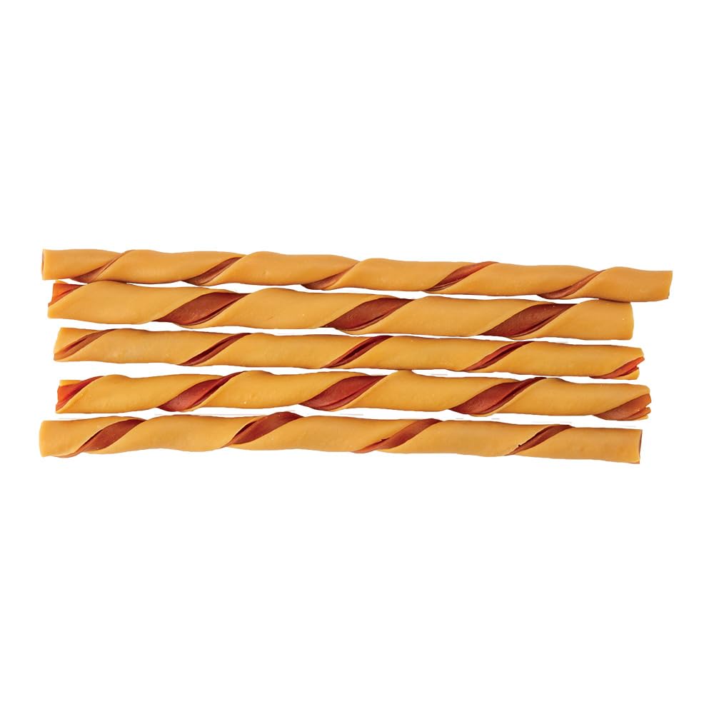 Dreambone Twist Sticks with Real Bacon and Cheese Flavor 50 Count, Rawhide-Free Chews for Dogs (3 Pack)