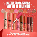 Buy now NYX PROFESSIONAL MAKEUP Butter Gloss Bling Lip Gloss, Non Sticky and Shiny Vegan Lip Makeup - Shimmer Down at indiglob india