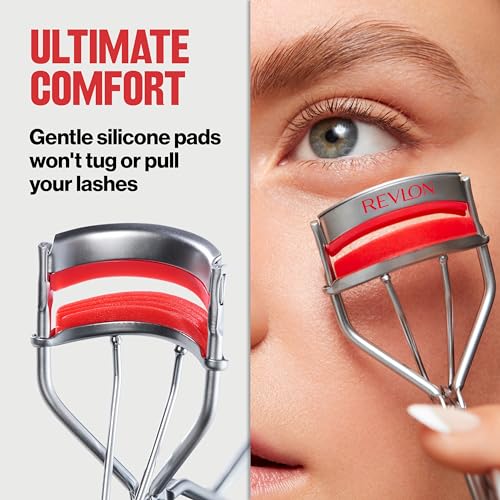 Buy now Revlon Triple-Stepped Lash Curler, Eyelash Lift For a Super-Curled Look in One Squeeze, 3-Tiered Pads for Gentle, Tug-Free Curling, 1 Count at indiglob india