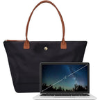 Buy now GM LIKKIE Shoulder Tote Bag for Women, Nylon Top-Handle Purse, Foldable Weekend Hobo Handbag (Black2) at indiglob india