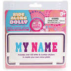 Buy now Ride Along Dolly Kid's Bicycle Customizable License Plate -Make Your Own Bike Name Plate -Includes Over 150 Letter and Cute Number Stickers Decals, Fits Most Bikes -Holiday Stocking Stuffer for Girls at indiglob india