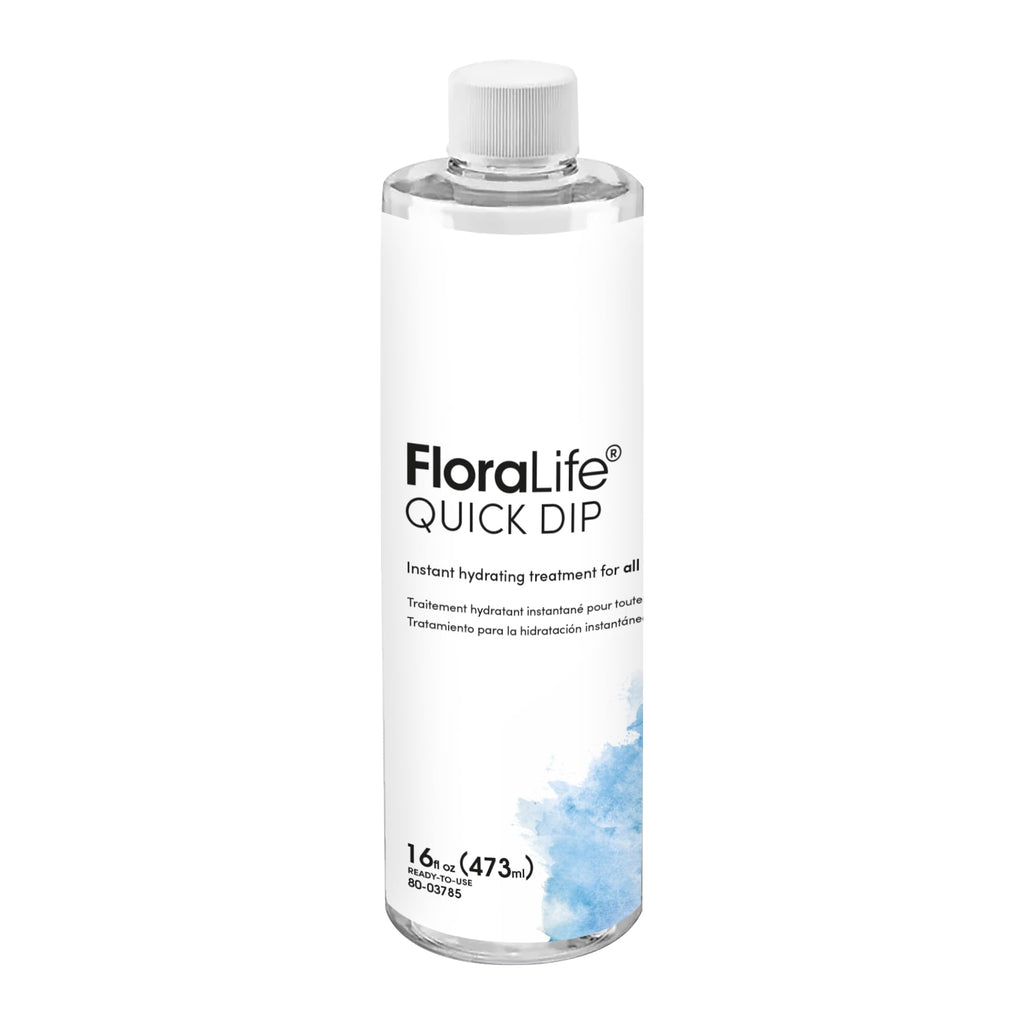 FloraLife Quick Dip Solution for Boosting Fresh-Cut Flowers Hydration, 16oz