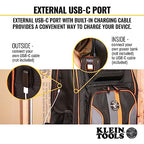 Buy now Klein Tools 62805BPTECH 28-Pocket Laptop Backpack Tool Bag, Tradesman Pro Extra-Large Tech Tool Backpack with Molded Bottom, Charging Port at indiglob india
