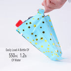 HABILE 48 pieces of thicker gift bags with handles, plastic party candy bags with sparkling stars, suitable for all kinds of holiday parties