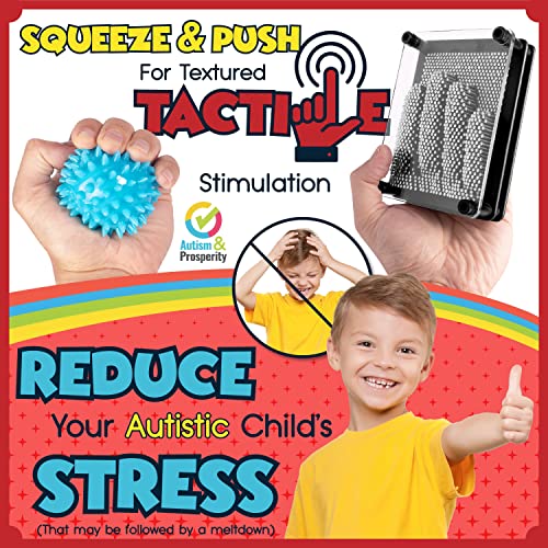 Buy now Autism & Prosperity Kids Highly-Tactile Stimming Alternative Bundle for Autistic Children â€“ ASD Child Boys Girls Teens - Calming Pin Art & Spiky Balls - Sensory Stimulation Toys Product Tool Item at indiglob india