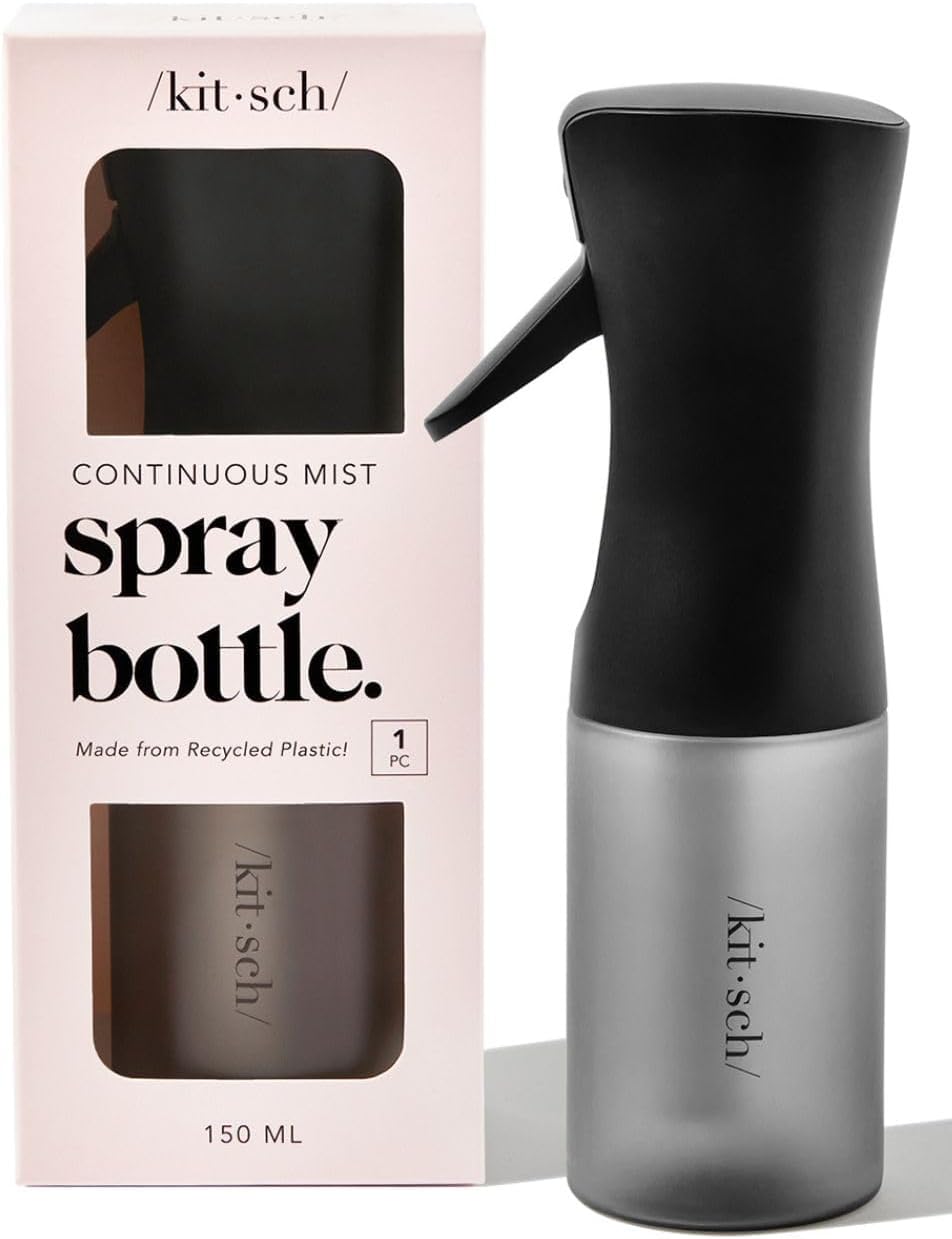 Buy now Kitsch Continuous Spray Bottle for Hair â€“ Fine Mist Water Mister & Water Spray Bottle â€“ Recycled Hair Spray Bottle â€“ Spray Bottles for Cleaning, Styling, Plants & More â€“ Terracotta, 150ml at indiglob india