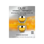 Olay Vitamin C Face Moisturizer, Brightening Cream for Women, Trial Size, Evens Tone, Dark Spot & Hyperpigmentation Reduction, Glowing Skin Care - Niaciniamide, Lactic Acid, 0.5 Oz