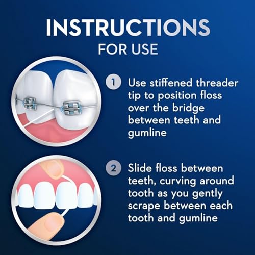 Buy now Oral-B Threader Floss, 30-Count: 6 envelopes of 5 threaders (Value Pack of 3) at indiglob india