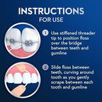 Buy now Oral-B Threader Floss, 30-Count: 6 envelopes of 5 threaders (Value Pack of 3) at indiglob india