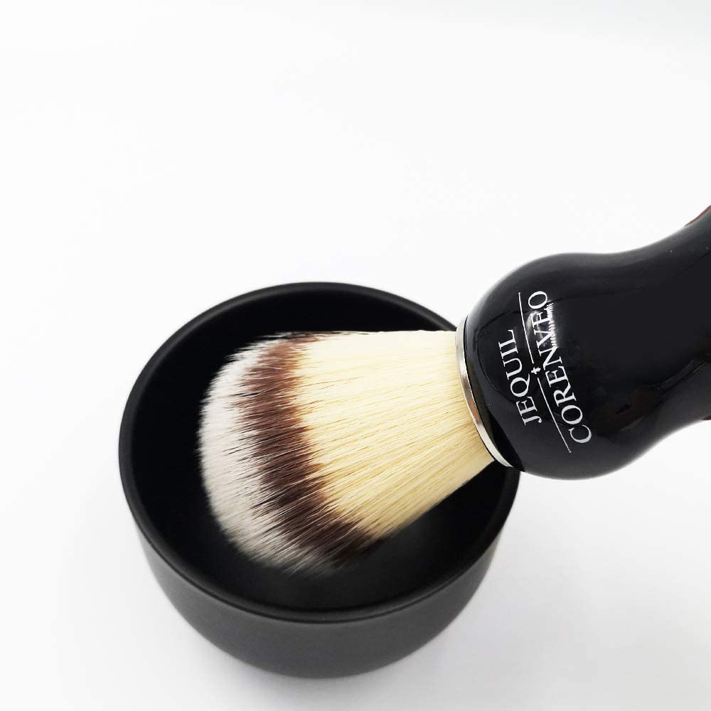 Buy now JEQUIL&CORENVEO Deluxe Shaving Kit for Men, 3 in 1 Shaving Set Includes Shaving Brush, Shaving Bowl, Razor & Brush Holder at indiglob india