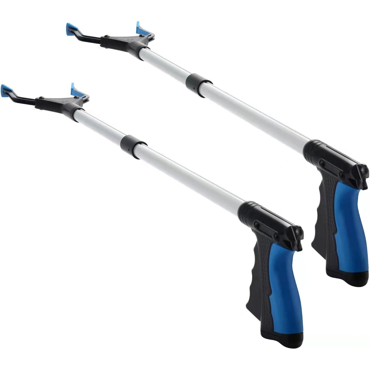 Buy now Upgrade Grabber Reacher Tool, 360Â° Rotating Head, Wide Jaw, 32" Foldable, Lightweight Trash Claw Grabbers for Elderly, Reaching Tool for Trash Pick Up Stick, Litter Picker, Arm Extension (Orange) Blue3 at indiglob india