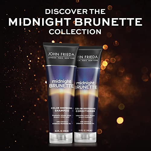Buy now John Frieda Midnight Brunette Conditioner, Color Deepening Conditioner to Enhance and Refresh Brunette Tones, Infused with Cocoa and Primrose Oil to Nourish and Enhance Brunette Tones, 8.3 Oz at indiglob india
