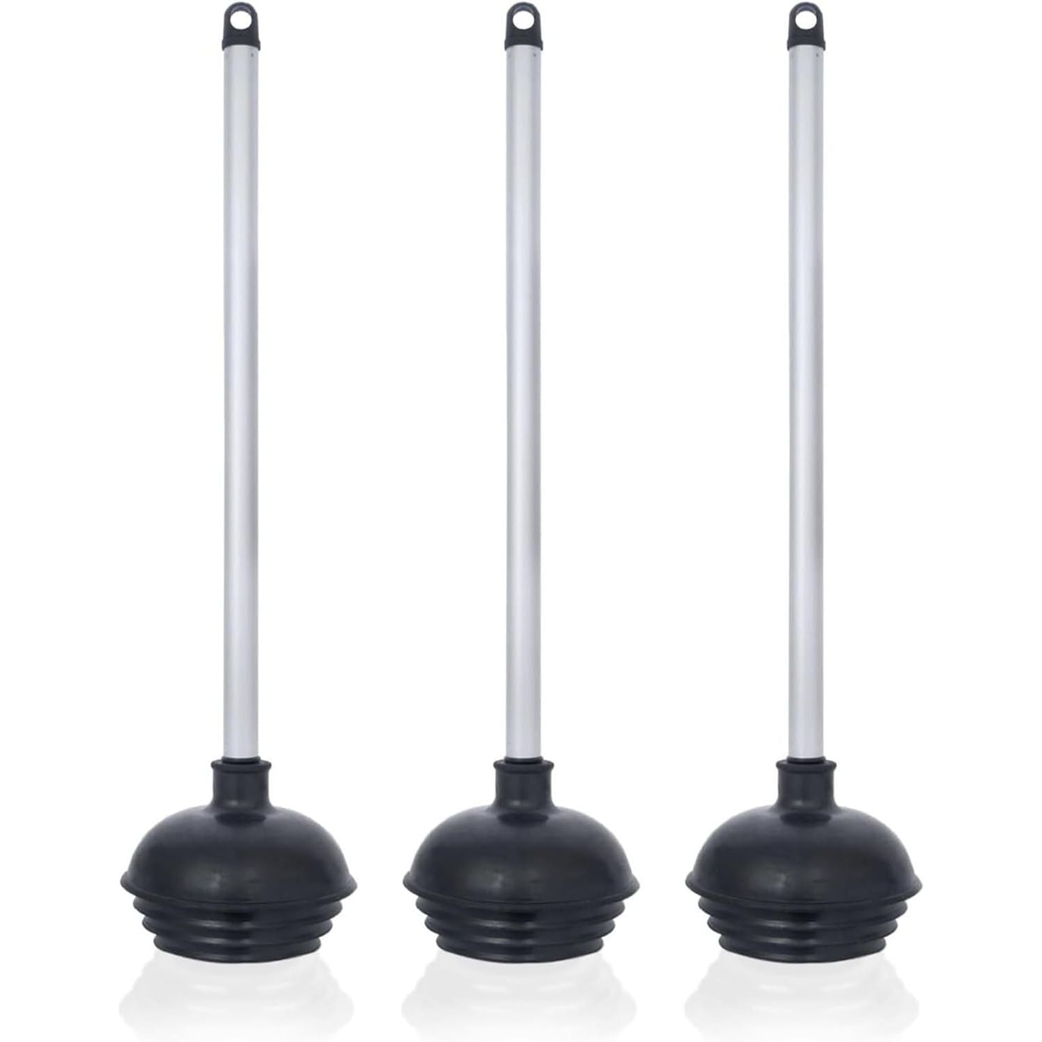Buy now NEIKO 60166A Toilet Plunger with Patented All-Angle Design, Heavy-Duty Toilet Bowl Plunger with Aluminum Handle, Bathroom Necessity, Black, 1-Pack 3 Pack Plunger at indiglob india