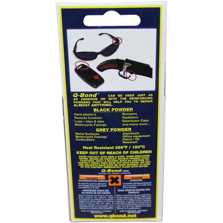 Buy now K Tool International 90002 Q Bond Ultra Strong Adhesive Kit for Garages, Repair Shops and, DIY, Repairs Hard Plastics/PVC/Metals, (2) Adhesive Bottles, (1) Plastic and (1) Metal Reinforcing Powders at indiglob india