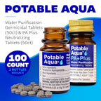 Buy now Potable Aqua Water Purification Tablets With PA Plus - Two 50 count Bottles at indiglob india