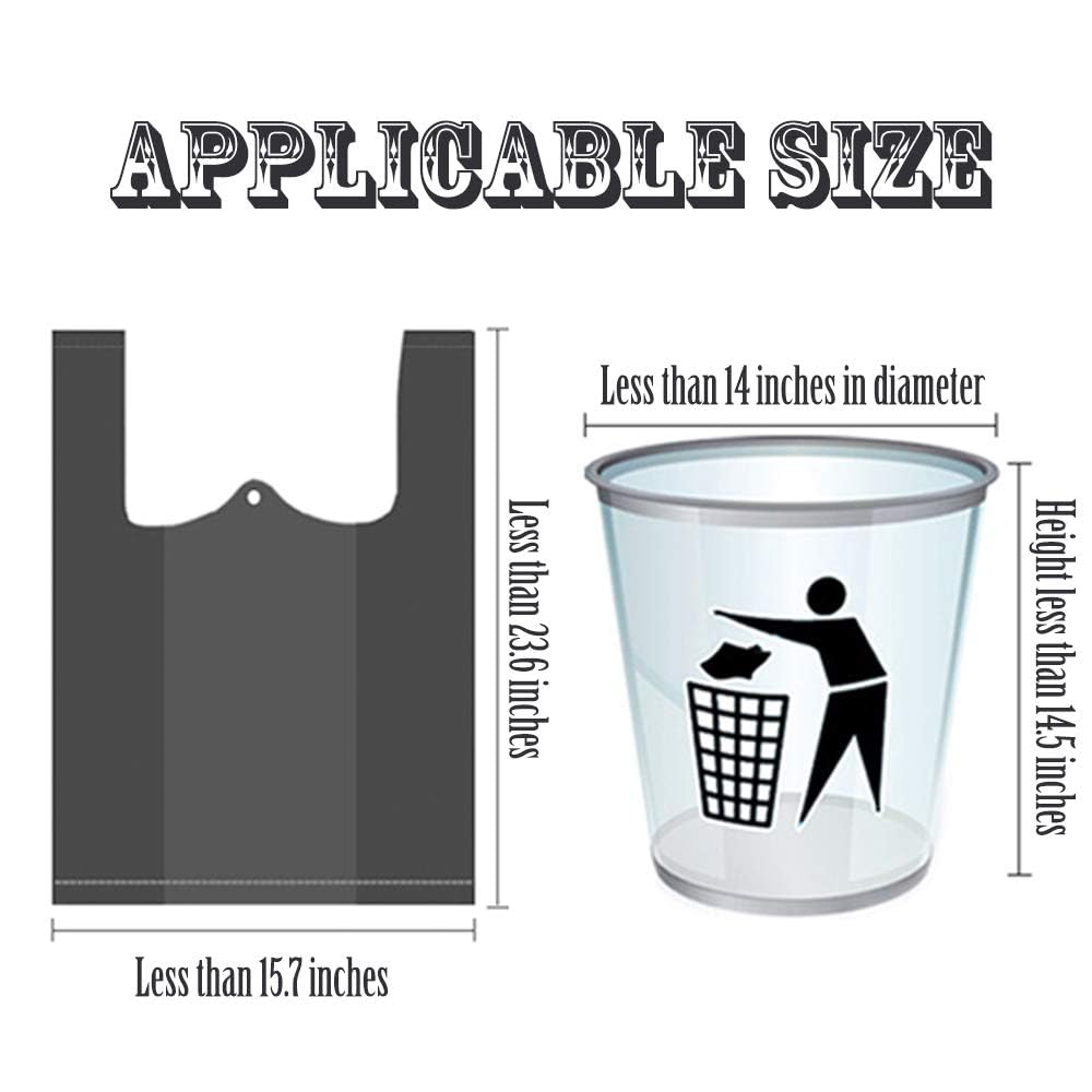 Small Trash Bags, 5 Rolls, 100 PCS, 4 Gallon, 46x60 cm