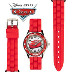 Buy now Disney Pixar Cars Kids' Time-Teaching Watch – Lightning McQueen Design with Red Silicone Strap, Easy-to-Read Dial, and Adjustable Fit for Wrists 5.5" to 8" at indiglob india