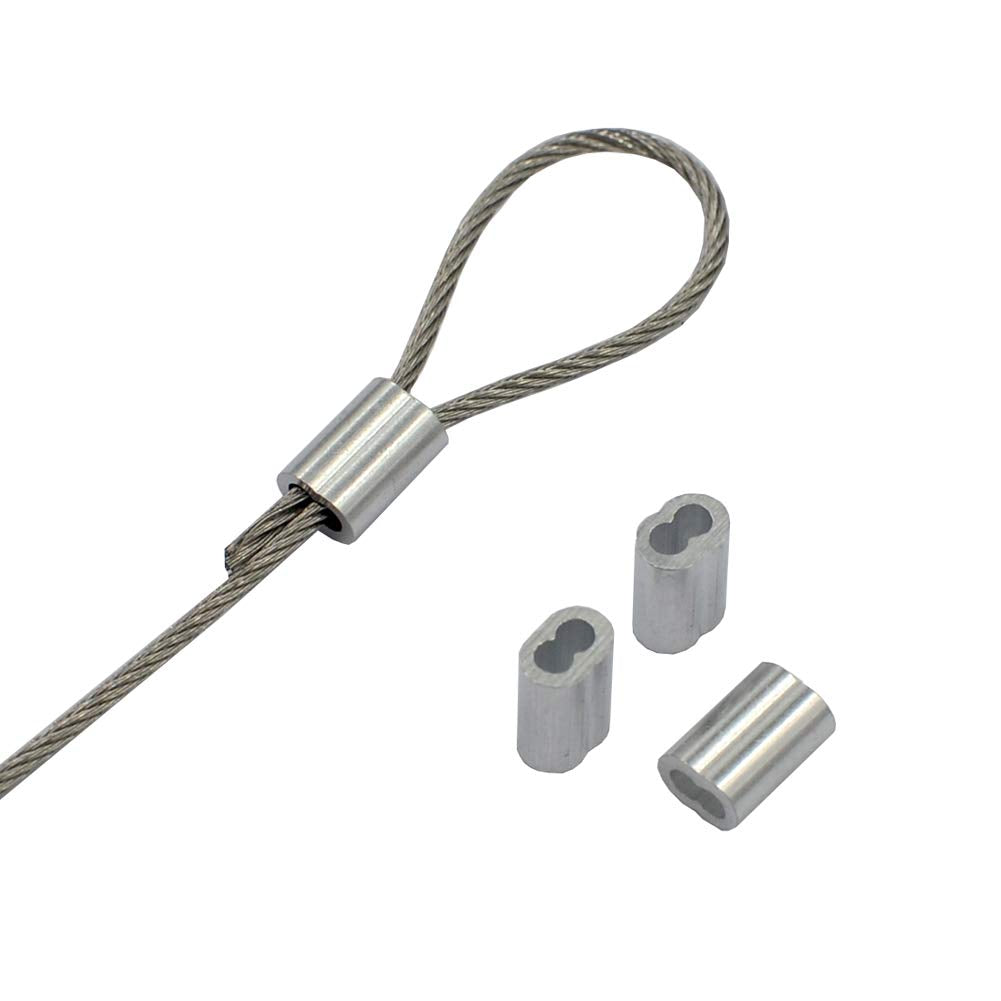 Buy now DGOL Coated 100 ft Picture Wire 304 Stainless Steel Rope 1/16 inch (1.5 mm) Photo Hanging Cable,7x7 Standard Core,100 feet,with 10pcs Sleeves at indiglob india