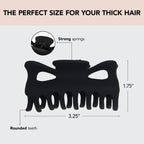 Buy now Kitsch Medium Claw Clips for Women - Strong Hold & Stylish Glossy Puffy Design Hair Accessories | Half-Up or Full Updos | Ideal Gifts for Women - 2pc Set, Black & Tort at indiglob india